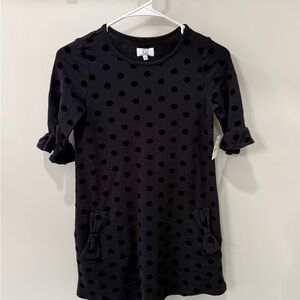 NWT Black Polka Dot Kids Dress